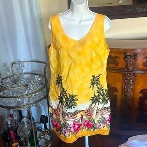 🌸🌼🌴🌞CT Hawaiian Fashions Spring Summer Sleeveles Vintage XL Sundress🌴🌞🌼🌸